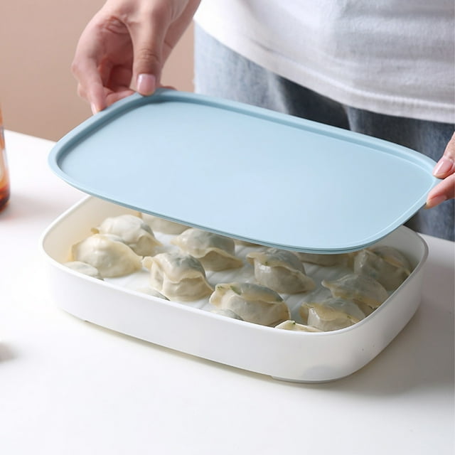 Leodye Contenants de Rangement pour Aliments avec Couvercles Boîte de Rangement pour Dumplings, Bonne Étanchéité, Contenants Alimentaires Empilables