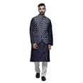 thumbnail image 1 of Atasi Ethnic Kurta Churidar Pajama Set With Printed Nehru Jacket Set For Mens, 1 of 3