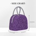 thumbnail image 2 of Balery Purple Glitter Bolsa de Almuerzo para Mujeres, Caja de Almuerzo, Bolsa de Almuerzo Pequeña Impermeable, Tote de Almuerzo Reutilizable con Gran Capacidad, 2 of 6