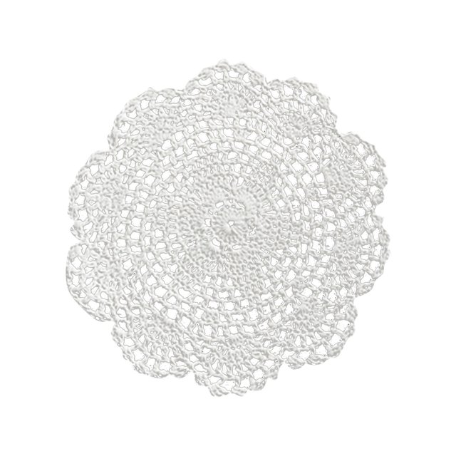 6pcs Doilies Crochet Cotton Lace Table Placemats Doilies, Handmade Round Crochet Doilies Hook Flower Hollow Decorative Cushion Plate Pad Insulation Dining Tab