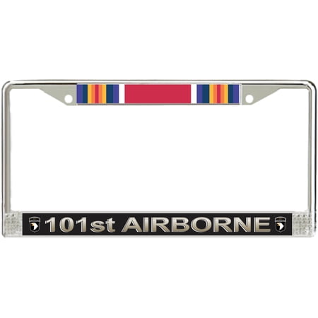101st Airborne Division WW2 Veteran Service Ribbon License Plate Frame