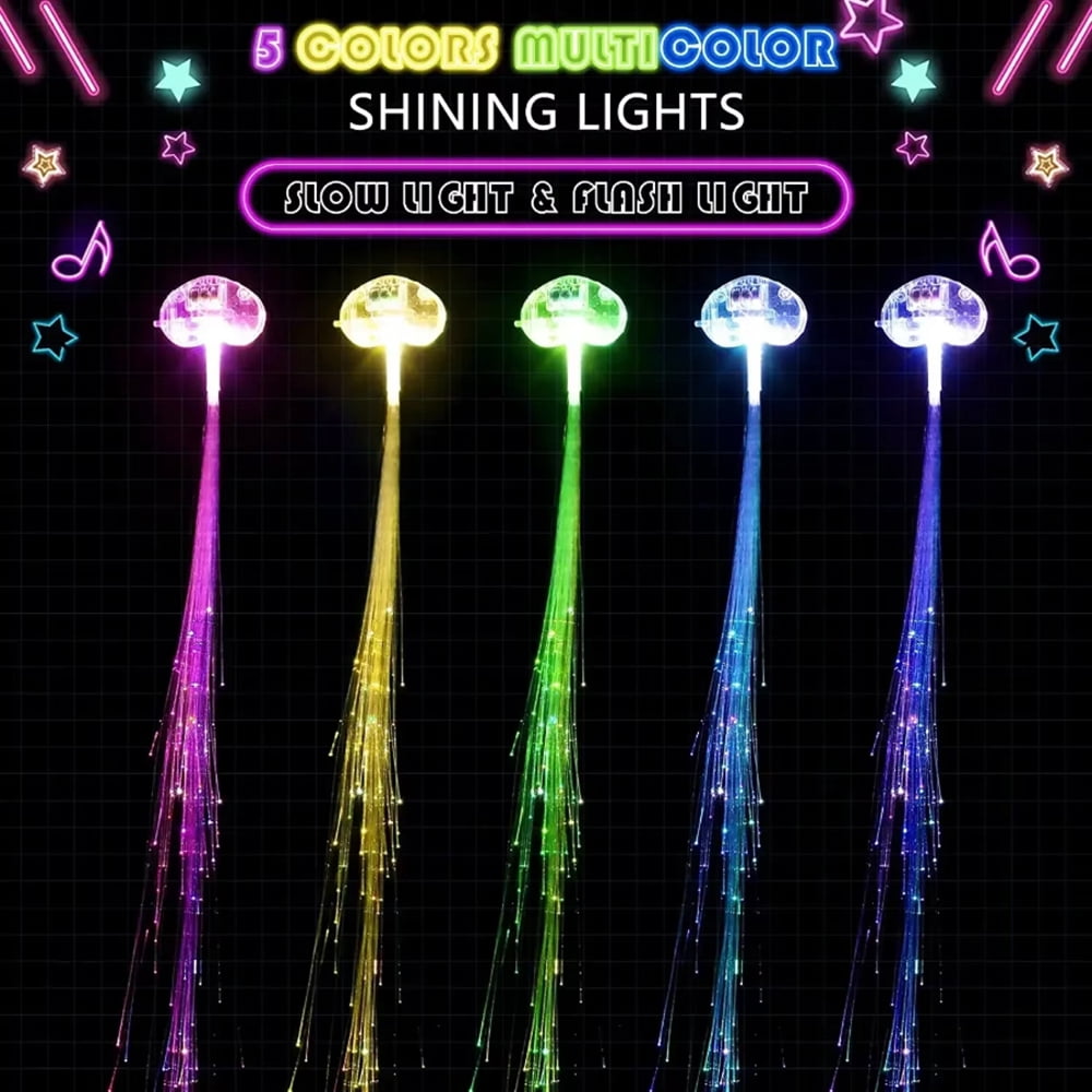 36pcs light-up headwear (12* light-up headbands, 12* transparent light-up braids, 12* light-up butterfly braids) suitable for parties, weddings, birthdays, photography, camping trips, and concerts