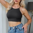thumbnail image 2 of Glisme Swimsuits For Women 50S Tie Knot Back Soft Padding Bikini Top Swimsuit Tops Black Bathing Suits For Swimsuit Party, 2 of 5