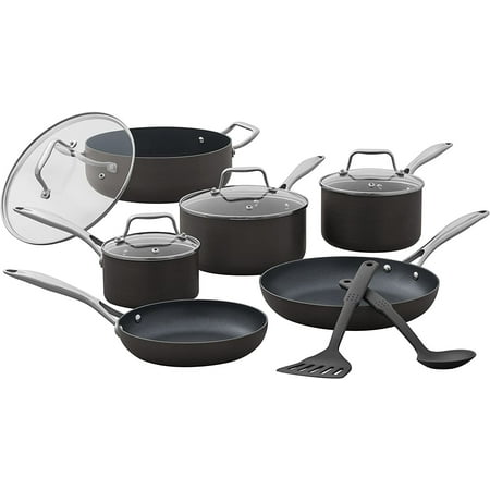 

Stone & Beam Kitchen Cookware Set 12-Piece Pots and Pans Hard-Anodized Non-Stick Aluminum