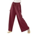 thumbnail image 2 of Black*Friday Clearance Items under $5 GaThRRgYP Wide Jeans,Fashion Womens Casual Solid Color Elastic Loose Pants Straight Wide Leg Trousers Pants, 2 of 6