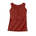 thumbnail image 7 of yeiolnoer Tank Tops with Built in Bras Square Neck Strechy Sleeveless Slim Fit Tops Camisole Workout Tops for Women, 7 of 7