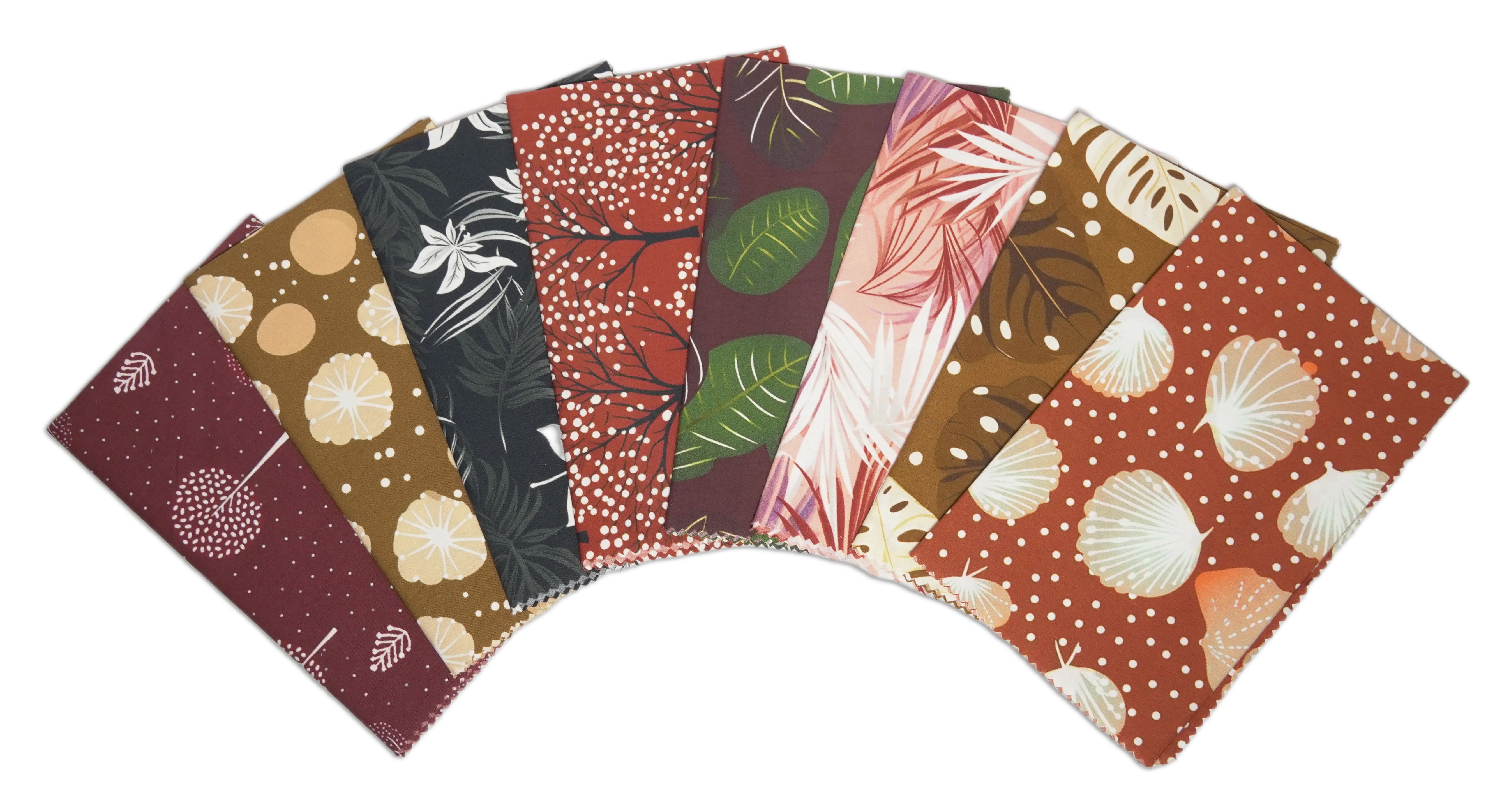 Soimoi 8 Pc Fat Quarter Bundle- Tree Print 18"x 22" DIY Patchwork- 100% Cotton Pre-Cut Quilting Fabric Multicolor