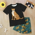 thumbnail image 2 of Zshosam Pajamas for Kids Baby Boys Girls Pajama Sets Toddler Short Sleeve Sleepwear Sets Pajamas Sets 2pcs Pjs Size 9T 10T,(Black 9-10 Years), 2 of 5