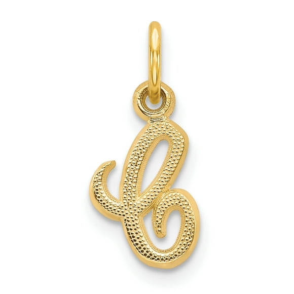 Pendentif Charme Collier Monogramme Initiale Lettre C en Or Jaune 14k