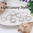 thumbnail image 3 of SUGARMOM 8Pcs Toe Rings for Women Adjustable Gold Toe Ring Set Fashionable Adjustable Rings for Women, 3 of 6