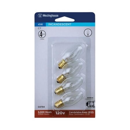Westinghouse 04794 4 Watt Globe Light Bulb -