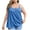 Blue, variant on Women's Plus Size Built-in Bra Camisole - Wire-Free Support, Comfort Essentials, Trendy Everyday Staple