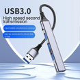 thumbnail image 5 of Concentrador USB de amplia compatibilidad con transferencia de datos, transmisión de alta velocidad, 4 puertos, 4 en 1, divisor de concentrador USB 3.0, accesorios para computadora, 5 of 5
