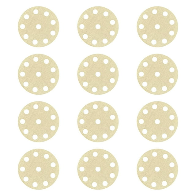 Rongfmy Cartes Rondes en Bois Vierges pour Tissage DIY 12 Pcs