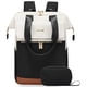 thumbnail image 1 of Mochila para portátil LOVEVOOK para mujer, 15.6 pulgadas, impermeable, color beige, 1 of 8