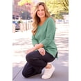 thumbnail image 3 of Catherines Women's Plus Size Cloud Knit Ribbed V-Neck Top, 3 of 3