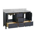 thumbnail image 5 of KBC California 60" Wood Double Bathroom Vanity w/ Carrara Stone in Marine Gray, 5 of 7