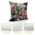 thumbnail image 4 of COMIO  Watercolor Vintage Rose Decorative Throw Pillow Cover Case, Peony Succulents Outdoor Pillow Cases Square Standard Cushion Covers for Sofa Couch Bed Car, 4 of 5