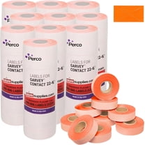 2212 Flou. Red Pricing Labels for Garvey 22-6/22-7/22-8 Price Gun - 90 Rolls, 110,000 Pricemarking Labels