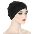 thumbnail image 4 of Weikingp Clearance! Headbands for Women, Flower Head Hat Cap Ethnic Floral Hair Cover Wrap Turban Headwear Turban Cap Pleated Hat, Bandanas for Women, Bandanas for Men Black, 4 of 4