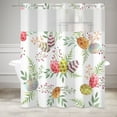 thumbnail image 3 of Mizhona Easter Shower Curtains with Snap in Liner,Spring Plants No Hook Bath Curtain,71"× 74", 3 of 6
