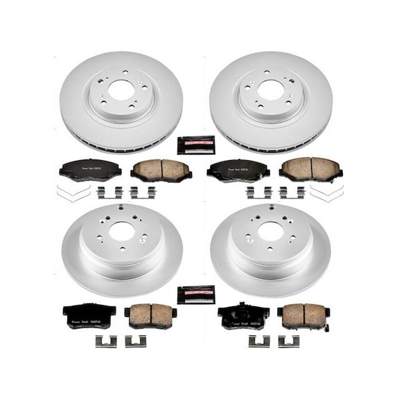 Front and Rear Brake Pad and Rotor Kit - Compatible with 2005 - 2006 Honda CR-V