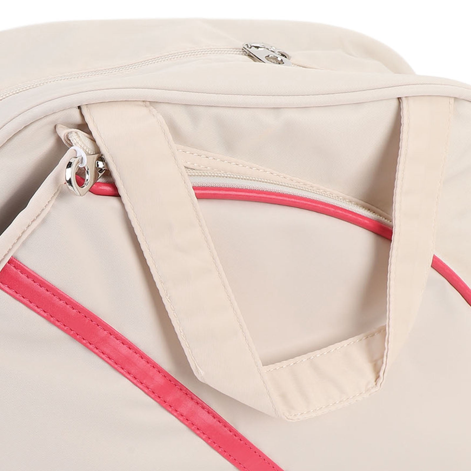 Rupoun Unisex Large Capacity Tennis Racket Bag with Adjustable Strap, Waterproof Oxford Cloth Badminton Handbag, White
