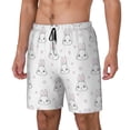 thumbnail image 1 of Balery Heart Rabbit Bañador para hombre, shorts de playa de secado rápido con entrepierna y forro de compresión-Large, 1 of 6