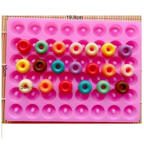Luzkey 2 X 48 Cavities Mini Donut Silicone Mold Chocolate Cookie Cake Mold Green Blue 2 Pcs Walmart