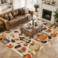 thumbnail image 3 of Area Rugs 5'x7', Gnomes Fall Carpet Runner Indoor Outdoor Rugs Home Decor Aesthetic, Thanksgiving Pumpkins Rustic Botanical Non Slip Mats Washable Accent Rug for Living Room Bedroom, 3 of 8