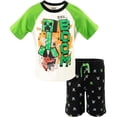 thumbnail image 3 of Minecraft Zombie Little Boys Graphic T-Shirt and French Terry Shorts Outfit Set White/Black 6, 3 of 5