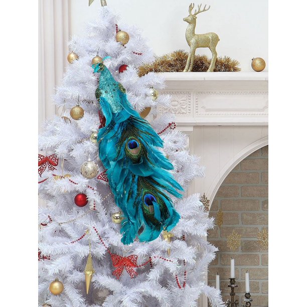 Oiseaux à clip – Ornements d'oiseaux, arbre de Noël, oiseaux artificiels réalistes en mousse | Oiseaux de Noël avec clip pour décoration de Noël élégante