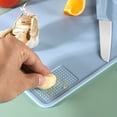 thumbnail image 5 of Double Sided Kitchen Cutting Board | Antibacterial Plastic Board with Non-Slip Feet | Fruit & Vegetable Prep Board | Baby Food Safe | 11.42x8.03 Inch, 5 of 6