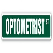 24 in. Optometrist Street Sign - Eye Glasses Contact Lenses Exam