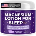 thumbnail image 1 of MONIER Loción de magnesio para dormir - Aplicar en piernas, brazos o pecho - Crema relajante de magnesio con manteca de karité de lavanda y aloe vera - Ingredientes naturales - para niños (4 oz de, 1 of 5