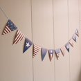 thumbnail image 1 of Bandera de onda con banderín dorado, suministros para fiestas de cumpleaños, decoración de ambiente, banderín dorado, plateado, rosa y azul, 1 of 1