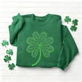 thumbnail image 6 of Women's St Patricks Sweatshirts Crewneck Irish Shamrock Graphic Hoodless Sweatshirt Womens Casual Round Neck Loose Fits Lightweight Comfy Sweatshirt, 6 of 6