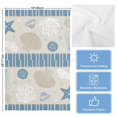 thumbnail image 5 of Light Blue Coastal Kitchen Towels Set of 4, Water Absorbent Dish Towel, Vintage Ocean Nautical Starfish Coral Striped Decorative Hand Towels - Quick Drying Cloth for Cooking Baking, 18x28 Inch, 5 of 8