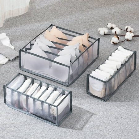 

SPRING PARK 6/7/11 Grids Underwear Socks Tie Storage Box Compartment Bra Organizer Drawer Closet Divider