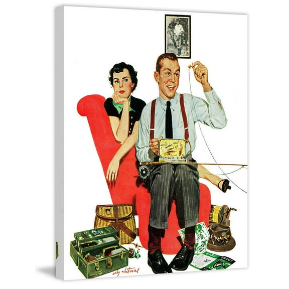 Marmont Hill "Fishing Season" by M. Coburn Whitmore Painting Print on Canvas