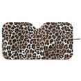 thumbnail image 2 of Jeiento Brown Leopard Car Sun Visor Foldable Car Windshield Sun Shade Sun Shade for UV Protection Auto Interior Protector Easy Installation Fit Most Cars, Truck, Suv, or Van, 2 of 6
