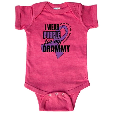 

Inktastic Chronic Pain I Wear Purple For My Grammy Gift Baby Boy or Baby Girl Bodysuit