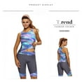 thumbnail image 4 of Maillots de Bain Tankini à Imprimé Color Block pour Femmes avec Capris de Bain,TG, 4 of 5