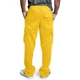 thumbnail image 2 of JTieacloth Cotton Linen Pants for Men Casual Pants Comfortable Joggers With Pocket Design Featuring Drawstring And Elastic For Everyday Style And Versatile Use Yellow, 2 of 3