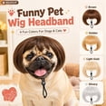 thumbnail image 2 of Funny Pet Wig Headband for Dogs & Cats – Cute Costume Accessory for Photos, Parties Holidays, Wigs Costumes Outfit Halloween, Small Medium Large Dog, Cat Cosplay Clothes Accessories, 2 of 8