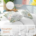 thumbnail image 2 of Farms Wildflowers Bedding Duvet Cover Set King Size 4 Pieces Herbs Countryside Watercolor Floral Leaf Bedding Set with Zipper Closure, 1 Comforter Cover 92x106 Inches 1 Flat Sheet & 2 Pillow Cases, 2 of 7