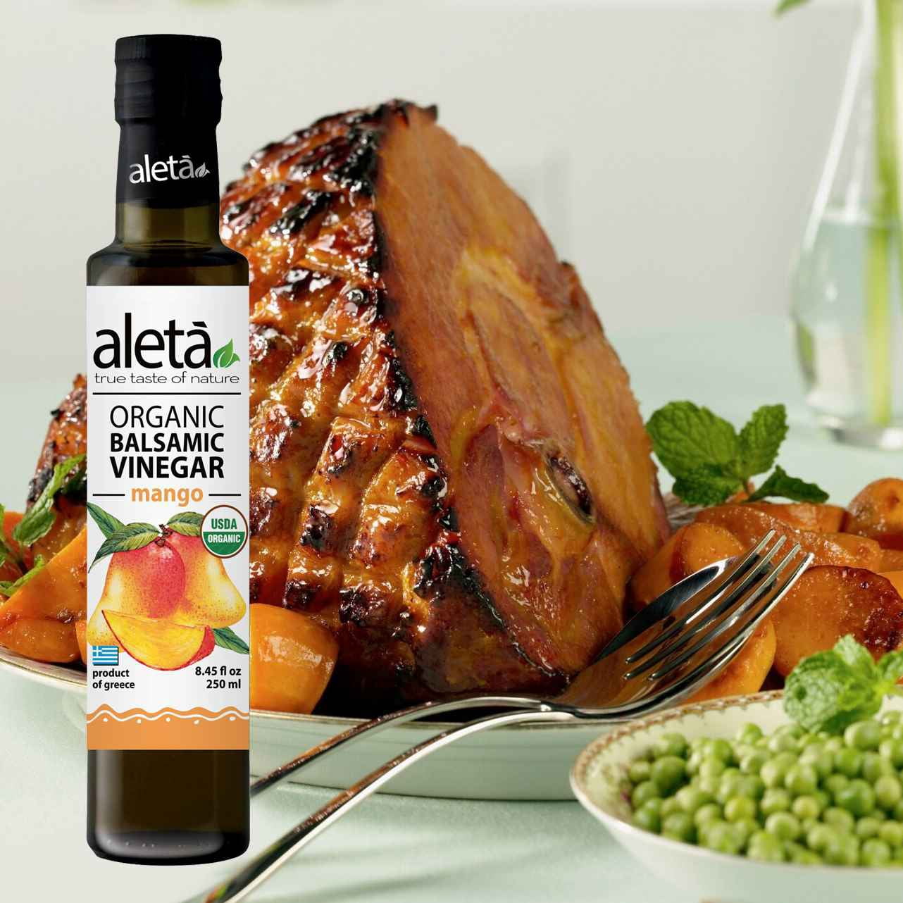 Aleta Farms Organic Mango Balsamic Vinegar, aged, 8.45 fl oz
