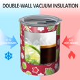 thumbnail image 2 of 12oz Coffee Tumblers Red Christmas Decoration Pattern Stainless Steel Vacuum Insulated Travel Tumbler Coffee Cups Mug with Lid and Straw with Cleaning Brush for Cold & Hot Drinks, 2 of 5