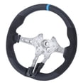thumbnail image 3 of Car Steering Wheel, Flat Bottom Steering Wheel  Performance Stable Replacement High   For Car Blue 12 O-Clock Ring, 3 of 8