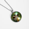 thumbnail image 4 of Saint Patrick's Day Glass Design Circular Pendant Necklace, 4 of 5